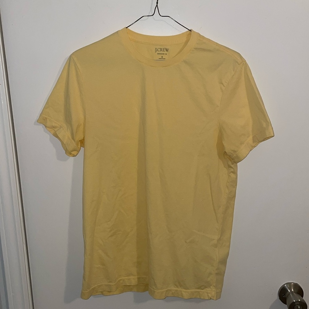 J. Crew "Broken In" T Shirt size small yellow Brand New